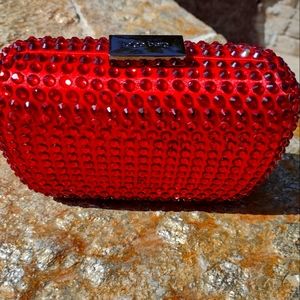 Olga Berg Caydence Hot Fix Crystal Clutch